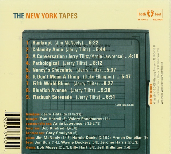 New York Tapes CD back cover